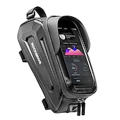 baratos Mochilas de Ciclismo-Bolsa para Quadro de Bicicleta Sensível ao Toque Portátil Á Prova-de-Chuva Bolsa de Bicicleta Material impermeável Bolsa de Bicicleta Bolsa de Ciclismo Moto Ciclismo