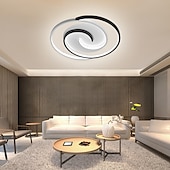 economico Lampade da soffitto-Plafoniera Led Telecomando Nero Rotondo, Lampada Da Soffitto 19,5&quot; Dimmerabile Soggiorno Lampada Moderna Cucina Corridoio Camera Da Letto