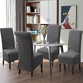cheap Dining Chair Cover-Dining Chair Covers Water Repellent Stretch High Back Dining Chair Cover Slipcover Spandex Chair Seat Covers with Elastic Band for Wedding,1 Pcs