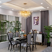 cheap Chandeliers-Chandelier Crystal , Frosted Finish Tree Branch Chandelier, Raindrop Ceiling Pendant Hanging Light Fixture, Blossom Chandeliers for Dining Room, Living Room, Bedroom, Entryway (Dia 31.2&quot; Round)