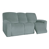 economico Poltrone reclinabili e poltrone wingback-copridivano reclinabile componibile fodera 1 set di 8 pezzi microfibra elasticizzata alta elasticità bordeaux rosso velluto di alta qualità copridivano copridivano per 3 posti cuscino divano