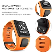 رخيصةأون عصابات الساعات الأخرى-حزام إلى TomTom Adventure Golfer 2, Runner Spark 3/2 Cardio+Music سيليكون إستبدال حزام مطاط متنفس عصابة الرياضة معصمه