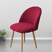 cheap Dining Chair Cover-Stretch Dining Chair Cover Green Chair Seat Slipcover Velvet Elastic For Dining Party Hotel Wedding Soft Washable