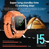 Χαμηλού Κόστους Smartwatch-LOKMAT OCEAN PRO Εξυπνο ρολόι 1.85 inch Έξυπνο ρολόι Bluetooth Βηματόμετρο Υπενθύμιση Κλήσης Παρακολούθηση Ύπνου Συμβατό με Android iOS Γυναικεία Άντρες Μεγάλη Αναμονή Αδιάβροχη Έλεγχος Μέσων IP68
