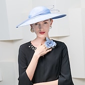 billige Partyhatter-Modedesign Elegant Hatter med Fjær 1PC Bryllup  Fest  Kveld Hodepryd å imponere Hatter Race Day Kjole