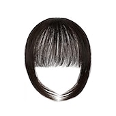 abordables Franges-Clip dans la frange extensions de cheveux frange naturelle clip sur le devant frange vaporeuse soignée temple une pièce accessoire de postiche pour les femmes