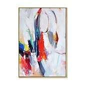 お買い得  抽象画-手作りの油絵キャンバス壁アート装飾現代抽象家の装飾のためのロールフレームレス未延伸絵画