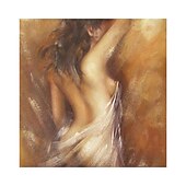 preiswerte Nude Art-handgemachtes Ölgemälde handgemalte vertikale Menschen zeitgenössische moderne gerollte Leinwand (kein Rahmen)