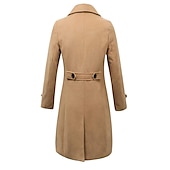 billiga Trenchcoat för män-Vinterkappa Rock Peacoat Trenchcoat Företag Ledigt Höst Vinter 95% polyester 5% bomull Ytterkläder Kläder Hakslag