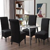 cheap Dining Chair Cover-Dining Chair Covers Water Repellent Stretch High Back Dining Chair Cover Slipcover Spandex Chair Seat Covers with Elastic Band for Wedding,1 Pcs