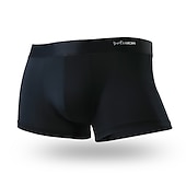 preiswerte Boxershorts für Herren-Herren 1 Packung Unterwäsche Grundlegendes Höschen Unterwäsche Boxer Slip Polyester Antibakteriell Auslaufsicher Buchstabe Mittlere Taillenlinie Schwarz Weiß