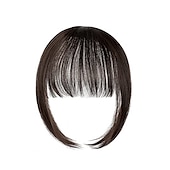 abordables Franges-Clip dans la frange extensions de cheveux frange naturelle clip sur le devant frange vaporeuse soignée temple une pièce accessoire de postiche pour les femmes
