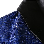 preiswerte Herren Klassische Blazer-Herren Abendkleidung Blazer Sakko Neujahr Zeremonie Abendgesellschaft Modisch Strassenmode Herbst Winter Pailletten Einfarbig Pailletten Tasche Atmungsaktiv Komfortabel Einreiher - 1 Knopf Blazer