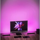 economico Luci intelligenti-tuya wifi computer desktop lampada atmosfera rgb smart bluetooth lampada sensore musicale app usb controllo vocale e-sport lampada polare
