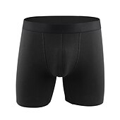 economico Boxer da uomo-Per uomo 5 pezzi Biancheria intima Boxer Cotone Antiparassitario Colore puro Vita normale Nero
