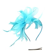 levne Fascinátory a klobouky-fascinators kentucky derby klobouk pokrývka hlavy organza polyester / polyamid kbelík klobouk párty / večer dovolená koktejl královský astcot vintage styl elegantní s nášivkami z peří pokrývka hlavy