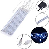 halpa Sähkökäyttöinen-2 kpl meteorisuihku sade led merkkijono 30cm 11,8 tuumaa 16 putkea 384 lediä putoava sadepisara jääpuikko joulukuusi hääkeiju valo katu loma koristelu
