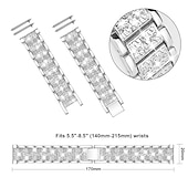 baratos Pulseiras de relógio Samsung-Pulseiras de Relógio para Samsung Galaxy Watch 5 40/44mm Watch 4 Classic 42/46mm Watch 4 40/44mm Assista Ativo 40mm Aço Inoxidável Com Strass Substituição Alça com caixa Bling Diamond Pulseira de