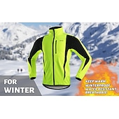 baratos Jaquetas e Gilets para homens-Arsuxeo Homens Jaqueta para Ciclismo Jaqueta Corta-Vento Casaco de lã Inverno Térmico / Quente A Prova de Vento Forro de Velocino Respirável Moto Jaqueta Ciclismo de Montanha Ciclismo de Estrada