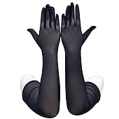 baratos Luvas-Luvas de Tule Comprimento de Cotovelo Elegantes  Simples com Cor Pura Luva de Casamento  Festa para impressionar