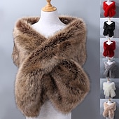 voordelige Sjaals &amp; Wikkels-Klassiek Retro vintage Jaren 1920 Sjaal van imitatiebont Omslagdoeken The Great Gatsby Bruiloftsgast Kostuum Dames Kerstmis Carnaval Maskerade Bruiloft Bruiloft gast Feest / Uitgaan Volwassenen Sjaal