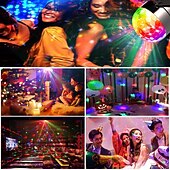 levne světla projektoru hvězdné galaxie-Mini DJ diskokoule párty stage světla vnitřní LED 7 barevných efektů projektor zařízení pro osvětlení scény s dálkovým ovládáním zvukově aktivované pro tanec dárek KTV bar narozeniny