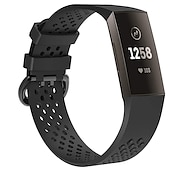 זול להקות שעונים של Fitbit-להקת שעונים חכמה מותאם ל פיטביט Charge 4 / Charge 3 / Charge 3 SE סיליקוןריצה שעון חכם רצועה אלסטי מתכוונן נושם רצועת ספורט תַחֲלִיף צמיד