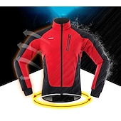 Недорогие Мужские куртки и жилеты-Арсуксо Муж. Велокуртки Ветровка Флисовая жилетка Сохраняет тепло С защитой от ветра Флисовая подкладка Дышащий Велоспорт Жакет Горные велосипеды Шоссейные велосипеды Езда по городу
