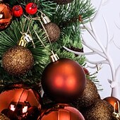 お買い得  装飾品-クリスマスオーナメント ボール飾り クリスマスデコレーション 100個入り 3～6cm 飛散防止吊り下げボール クリスマスツリー、結婚式、パーティー、ホリデー用