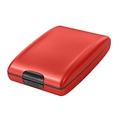 economico porta carte e custodie-Portafoglio portacarte di credito da scrivania portacarte da visita custodia portacarte in acciaio inox plastica ABS portacarte per donne uomini