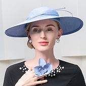 billige Partyhatter-Modedesign Elegant Hatter med Fjær 1PC Bryllup  Fest  Kveld Hodepryd å imponere Hatter Race Day Kjole