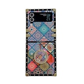 cheap Samsung Cases-Phone Case For Samsung Galaxy Z Flip 5 Z Flip 4 Z Flip 3 Handbag Purse Flip Flip with Adjustable  Neck Strap Kickstand Butterfly PC