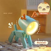 זול אורות לילה משתלות-מיני led מנורת שולחן כתיבה מקסימה מנורת ספר בצורת צבי/כלב מקלדת למחשב נייד קריאה מנורת שולחן שינה מנורת לילה