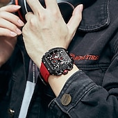 olcso Quartz órák-MINI FOCUS Quartz Sport Óra Férfiaknak Kronográf Lumineszcens Naptár Katonai Férfi Órák Felső Márka Luxus Szilikon Szalag Vízálló Apák Napjára