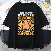 levne Legrační grafika-Zvíře kapybara Trička Anime Animák Anime Klasika Pouliční styl Pro Pro páry Pánské Dámské Dospělé Horká ražba Běžné / Denní