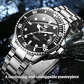 economico Orologi al quarzo-OLEVS Orologi Al Quarzo da Uomo Top Brand Lusso Business Impermeabile Luminosa Grande Cassa Orologi da Polso Sportivi in Acciaio Inossidabile