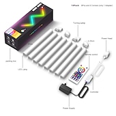 cheap Smart Lights-LED Smart Light RGBIC 3D Wall Light Glide Smart Wall Sconces for Gaming and Living Room Multicolor Customizable Music Sync Game Decor LED Light Bar Works with Alexa and Google Assistant