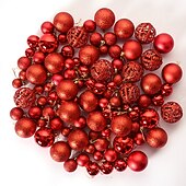 お買い得  装飾品-クリスマスオーナメント ボール飾り クリスマスデコレーション 100個入り 3～6cm 飛散防止吊り下げボール クリスマスツリー、結婚式、パーティー、ホリデー用