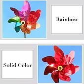 economico paletti decorativi da giardino-2 pezzi repellente per uccelli girandola per mulino a vento fai da te uccelli deterrente girandole d&#039;argento per la decorazione del giardino esterno del giardino