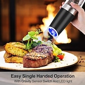 economico Elettrodomestici da cucina-macinapepe elettrico a gravità macinapepe e sale e ruvidità regolabile alimentato a batteria con luce a led funzionamento automatico con una sola mano
