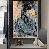 olcso Híres festmények-kézzel készített olajfestmény vászon fali művészet dekoráció portré meztelen lány háta lakberendezéshez hengerelt keret nélküli feszítetlen festmény