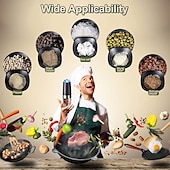 economico Elettrodomestici da cucina-macinapepe elettrico a gravità macinapepe e sale e ruvidità regolabile alimentato a batteria con luce a led funzionamento automatico con una sola mano