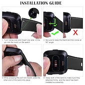 abordables Correas de reloj Fitbit-Ver Banda para Fitbit Versa 2 / Versa Lite / Versa SE / Versa Silicona Reemplazo Correa Transpirable Correa Deportiva Pulsera