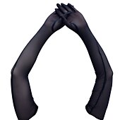 baratos Luvas-Luvas de Tule Comprimento de Cotovelo Elegantes  Simples com Cor Pura Luva de Casamento  Festa para impressionar
