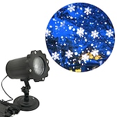 tanie Oświetlenie świąteczne-Snowflake lampa projektora oświetlenie świąteczne o wysokiej jasności wtyczka niskiego napięcia pilot boże narodzenie wewnątrz i na zewnątrz atmosfera dekoracyjna lampa projektora