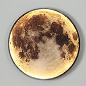 abordables Appliques murales d&#039;intérieur-appliques murales led lune intérieur, simplicité chambre salon fond applique murale lumière lune illumination lumières décoratives