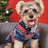 abordables Vêtements &amp; accessoires-Chien Chat Sweat-shirt Mode Soirée Hiver Chaud Respirable Doux Lavable Confortable Soirée Noël Casual Quotidien Festival Vêtements pour chiens for Bichon Frisé Loulou de Poméranie Bébé Animal