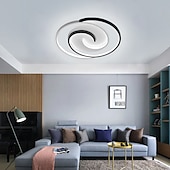 economico Lampade da soffitto-Plafoniera Led Telecomando Nero Rotondo, Lampada Da Soffitto 19,5&quot; Dimmerabile Soggiorno Lampada Moderna Cucina Corridoio Camera Da Letto