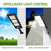 abordables appareils électroménagers-Motian lampe à led solaire 6000k lampadaire avec télécommande 3 fonction corps humain lumière à induction alimentation de cour extérieure