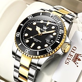 economico Orologi al quarzo-OLEVS Orologi Al Quarzo da Uomo Top Brand Lusso Business Impermeabile Luminosa Grande Cassa Orologi da Polso Sportivi in Acciaio Inossidabile
